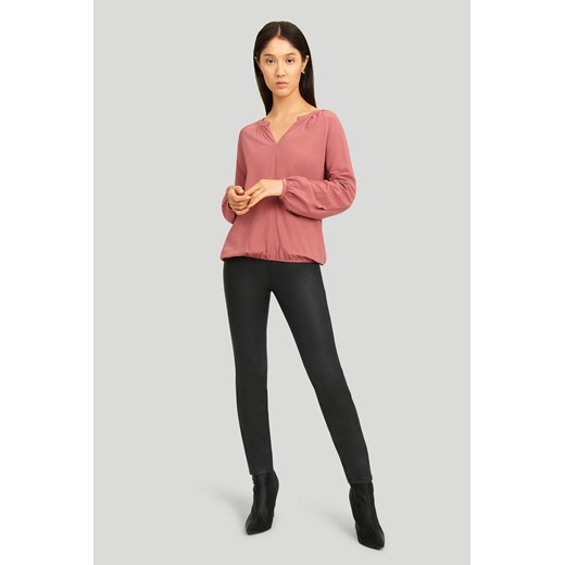 Luźna bluzka damska z długim rękawem - różowa ze sklepu 5.10.15 w kategorii Bluzki damskie - zdjęcie 169720189