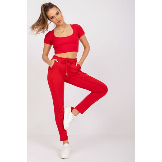 Czerwone spodnie dresowe Approachable ze sklepu 5.10.15 w kategorii Spodnie damskie - zdjęcie 169720418