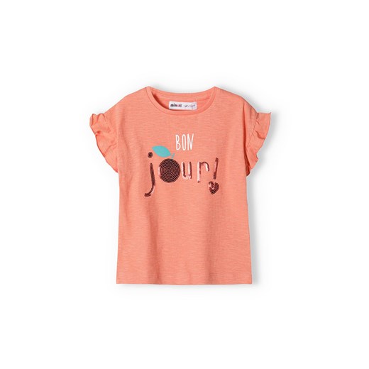 Koszulka bawełniania niemowlęca z cekinami i falbankami ze sklepu 5.10.15 w kategorii Koszulki niemowlęce - zdjęcie 169720629