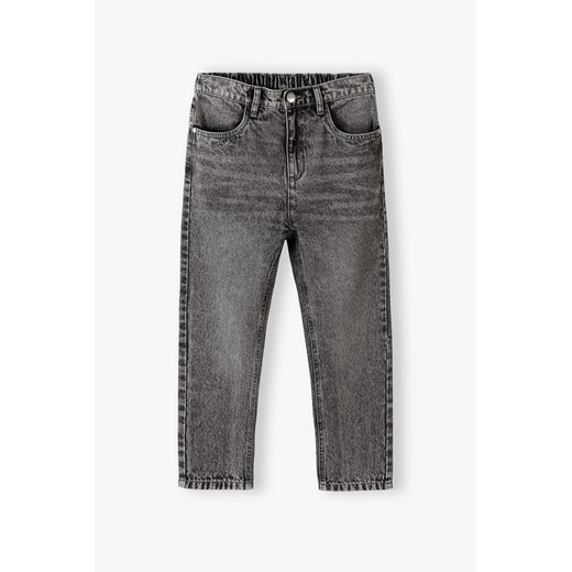 Spodnie jeansowe regular dla chłopca - szare Lincoln&Sharks ze sklepu 5.10.15 w kategorii Spodnie chłopięce - zdjęcie 169720765