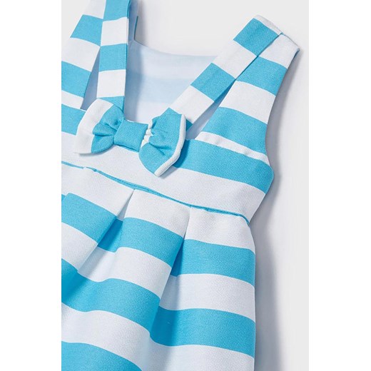 Sukienka dziewczęca na lato- rozkloszowana w niebiesko-białe paski Mayoral 92 5.10.15
