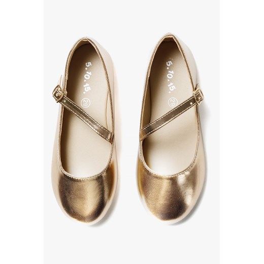 Złote eleganckie buty dziewczęce balerinki - 5.10.15. 5.10.15. 22 5.10.15