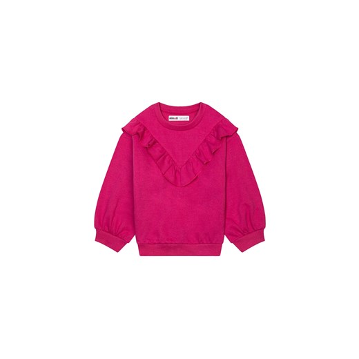 Różowa bluza dziewczęca z falbanką ze sklepu 5.10.15 w kategorii Bluzy dziewczęce - zdjęcie 169722156