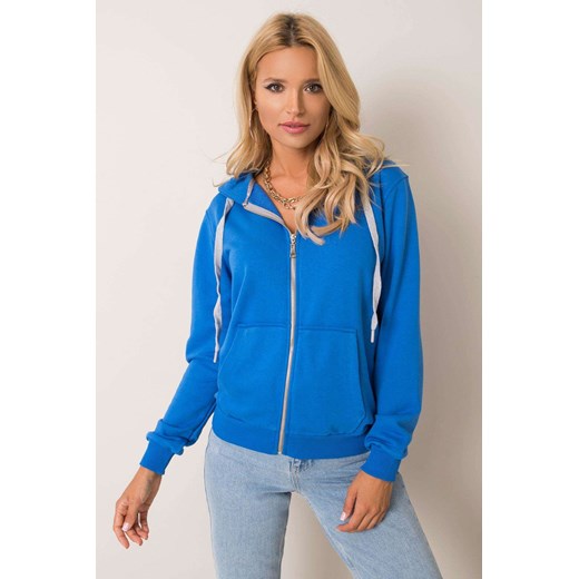 Ciemnoniebieska bluza rozpinana z kapturem Linda ze sklepu 5.10.15 w kategorii Bluzy damskie - zdjęcie 169722198