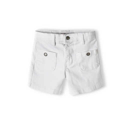 Białe szorty jeansowe dla dziewczynki ze sklepu 5.10.15 w kategorii Spodenki dziewczęce - zdjęcie 169722199