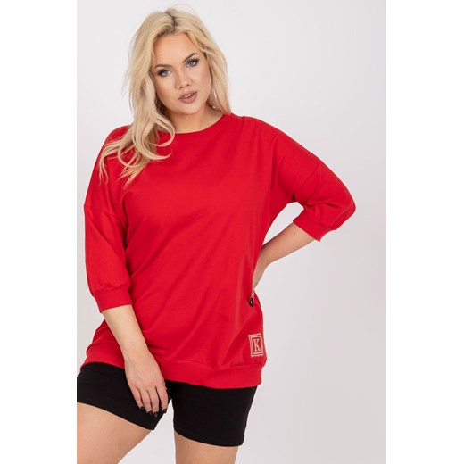 Czerwona bluzka plus size o luźnym kroju Odile ze sklepu 5.10.15 w kategorii Bluzki damskie - zdjęcie 169722267