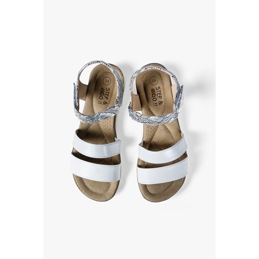 Sandały damskie białe z motywem zwierzęcym Step&go 38 5.10.15