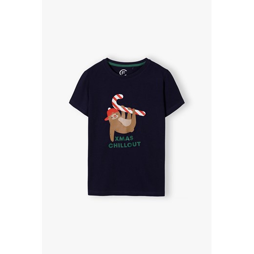 Bawełniany tshirt z nadrukiem dla chłopca ze sklepu 5.10.15 w kategorii T-shirty chłopięce - zdjęcie 169722427