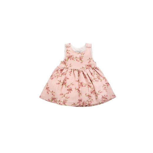 Bawełniana sukienka niemowlęca w kwiaty różowa Pinokio 80 wyprzedaż 5.10.15