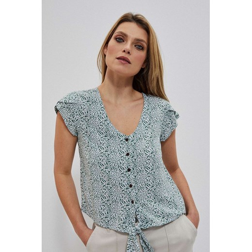Koszula rozpinana damska z wiskozy z krótkim rękawem ze sklepu 5.10.15 w kategorii Bluzki damskie - zdjęcie 169722439