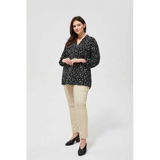 Czarna koszula damska z geometrycznym wzorem ze sklepu 5.10.15 w kategorii Koszule damskie - zdjęcie 169722455