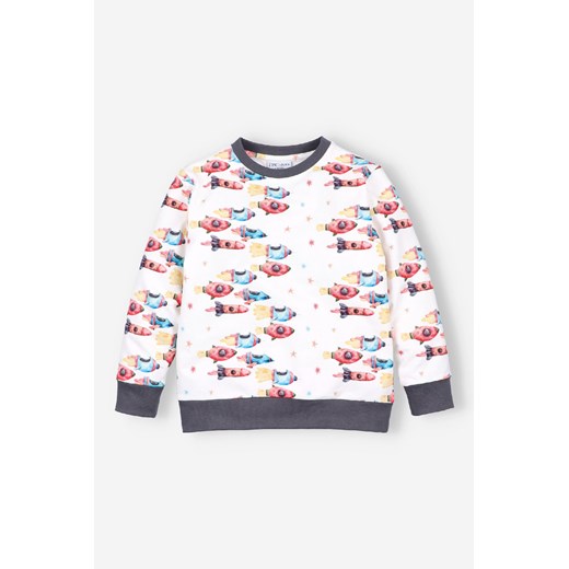 Bluza dresowa chłopięca z bawełny - I Love Colors - Rakiety ze sklepu 5.10.15 w kategorii Bluzy chłopięce - zdjęcie 169722716