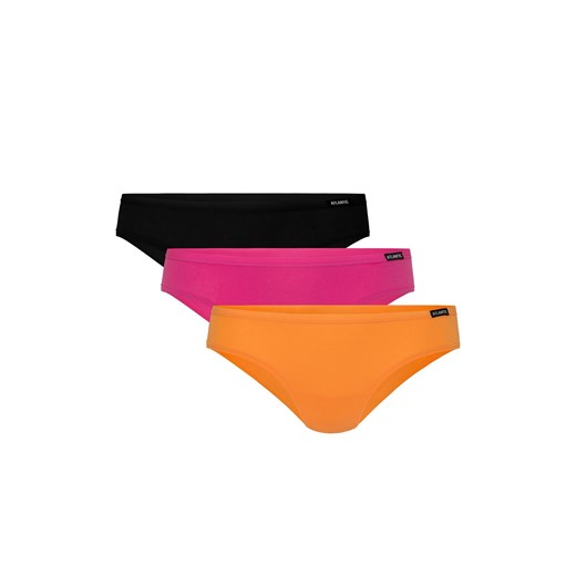 Figi damskie bikini Atlantic - różowe, pomarańczowe, czarne 3pak ze sklepu 5.10.15 w kategorii Majtki damskie - zdjęcie 169722798