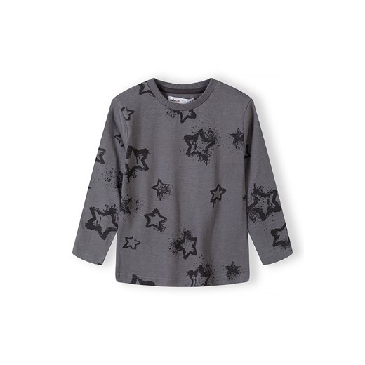 Szara bluzka chłopięca z długim rękawem w gwiazdy ze sklepu 5.10.15 w kategorii T-shirty chłopięce - zdjęcie 169722816