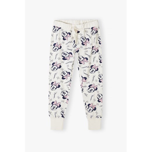 Bawełniane spodnie od piżamy damskie Minnie-kremowe ze sklepu 5.10.15 w kategorii Piżamy damskie - zdjęcie 169723148