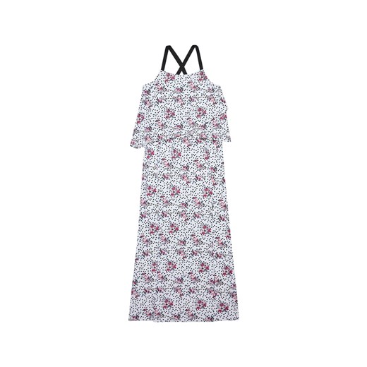 Biała sukienka typu maxi z nadrukiem kwiatów ze sklepu 5.10.15 w kategorii Sukienki - zdjęcie 169723187