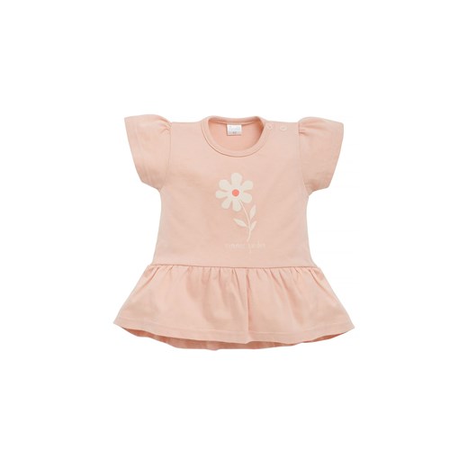 Tunika bawełniana z krótkim rękawem Summer garden różowa ze sklepu 5.10.15 w kategorii Koszulki niemowlęce - zdjęcie 169723258