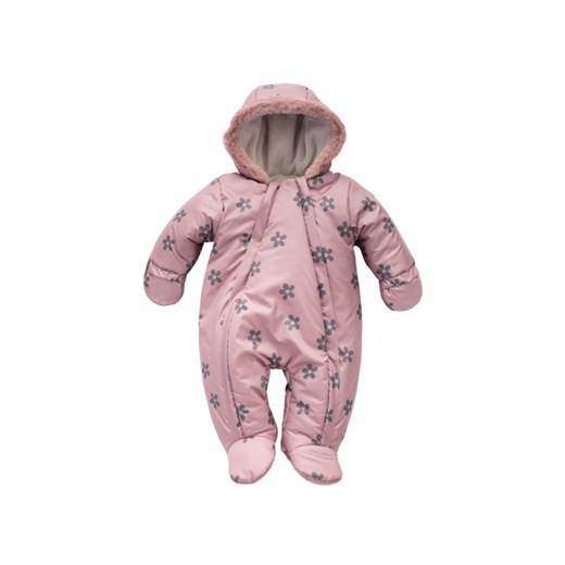 Kombinezon niemowlęcy w kwiaty - różowy ze sklepu 5.10.15 w kategorii Kombinezony i kurtki - zdjęcie 169723275