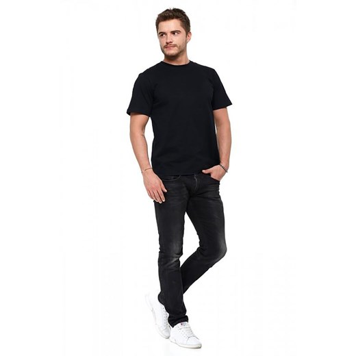Bawełniane t -shirty męskie z okrągłym dekoltem - 2 pak - biały - czarny Moraj M 5.10.15 okazyjna cena