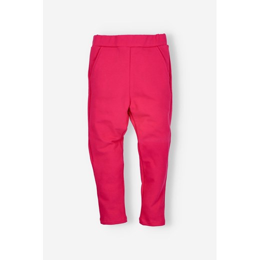 Spodnie dresowe dla dziewczynki - I Love Colors - różowe ze sklepu 5.10.15 w kategorii Spodnie dziewczęce - zdjęcie 169723549