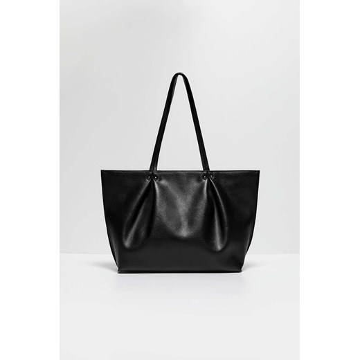 Torebka damska z imitacją skóry czarna ze sklepu 5.10.15 w kategorii Torby Shopper bag - zdjęcie 169723558
