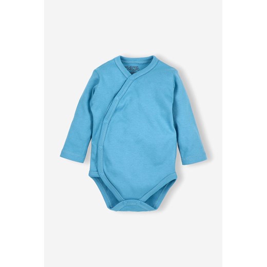 Body niemowlęce z bawełny organicznej - niebieskie - długi rękaw ze sklepu 5.10.15 w kategorii Body niemowlęce - zdjęcie 169723686