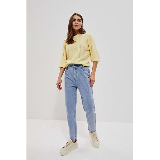 Bawełniane spodnie jeansowe damskie niebieskie ze sklepu 5.10.15 w kategorii Jeansy damskie - zdjęcie 169723688