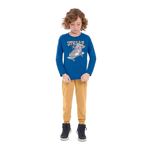 Bawełniana bluzka dla chłopca z nadrukiem ze sklepu 5.10.15 w kategorii T-shirty chłopięce - zdjęcie 169723817
