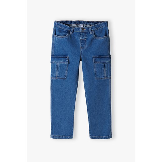 Szerokie jeansowe spodnie dziewczęce typu cargo - 5.10.15. ze sklepu 5.10.15 w kategorii Spodnie dziewczęce - zdjęcie 169723836
