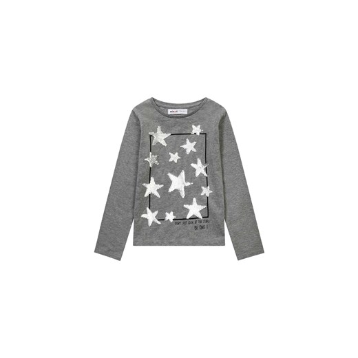 Szara bluzka dziewczęca z gwiazdkami ze sklepu 5.10.15 w kategorii Bluzki dziewczęce - zdjęcie 169724099
