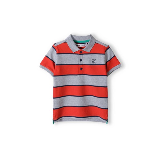 Bluzka polo dla niemowlaka z krótkim rękawem w paski ze sklepu 5.10.15 w kategorii Koszulki niemowlęce - zdjęcie 169724179