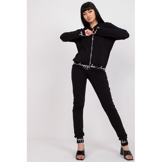 Czarny komplet damski casualowy ze spodniami ze sklepu 5.10.15 w kategorii Dresy damskie - zdjęcie 169724425