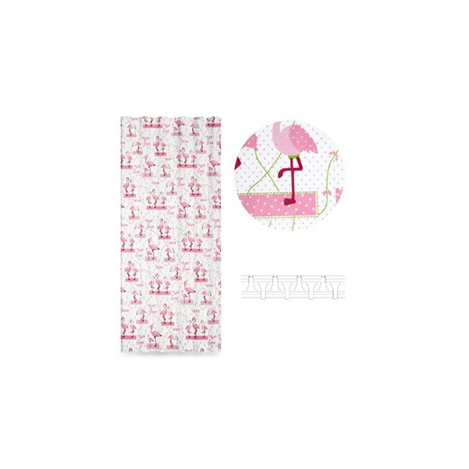 Zasłona Dekoracyjna Różowe Flamingi 135x250 cm ze sklepu 5.10.15 w kategorii Tekstylia dziecięce - zdjęcie 169724476