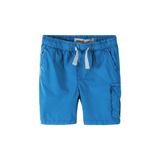 Niebieskie krótkie spodenki tkaninowe dla chłopca z bawełny ze sklepu 5.10.15 w kategorii Spodenki chłopięce - zdjęcie 169724496