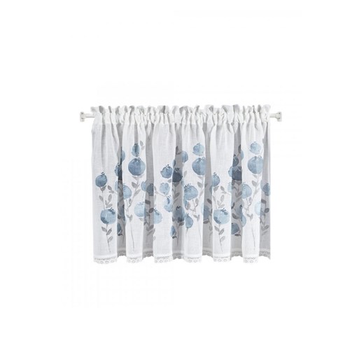 Biała firana 150x60 cm w niebieskie wzory ze sklepu 5.10.15 w kategorii Tekstylia kuchenne - zdjęcie 169724526