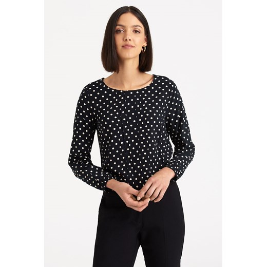 Czarna bluzka damska w kropki ze sklepu 5.10.15 w kategorii Bluzki damskie - zdjęcie 169724537