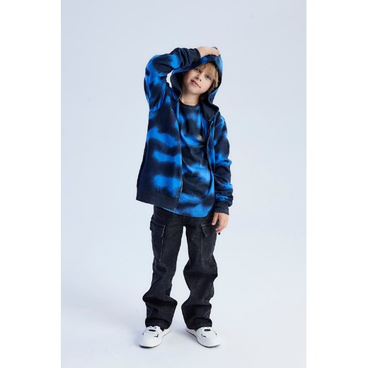 Niebieska bluza rozpinana dla chłopca z kapturem ze sklepu 5.10.15 w kategorii Bluzy chłopięce - zdjęcie 169724666