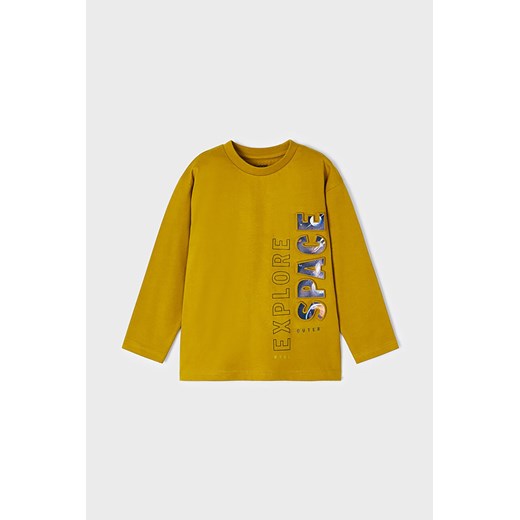 Bluzka chłopięca z długim rękawem - żółta ze sklepu 5.10.15 w kategorii T-shirty chłopięce - zdjęcie 169724676