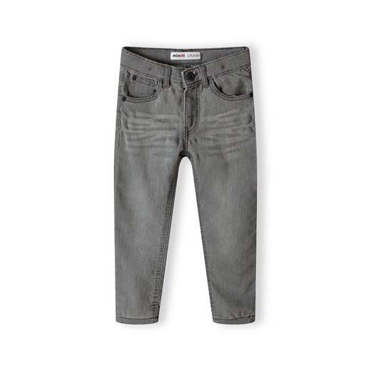 Szare klasyczne spodnie jeansowe dopasowane dla niemowlaka ze sklepu 5.10.15 w kategorii Spodnie i półśpiochy - zdjęcie 169724708
