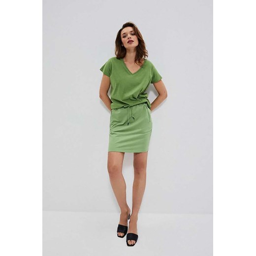 Bawełniana krótka spódnica zielona ze sklepu 5.10.15 w kategorii Spódnice - zdjęcie 169724767
