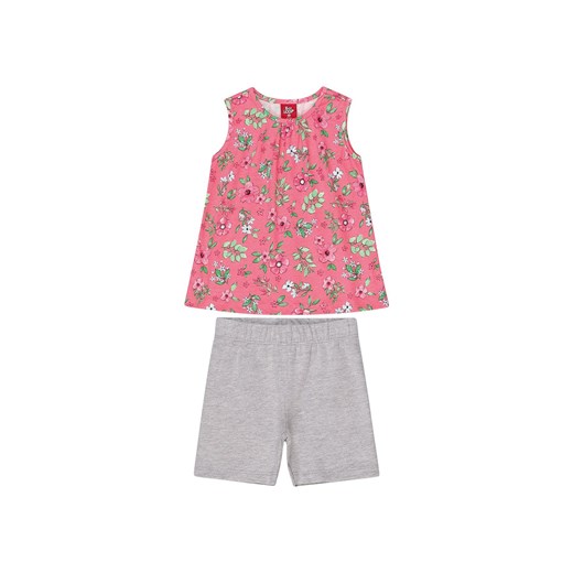 Komplet dziewczęcy t-shirt w kwiatki  i różowe spodenki ze sklepu 5.10.15 w kategorii Komplety niemowlęce - zdjęcie 169724808