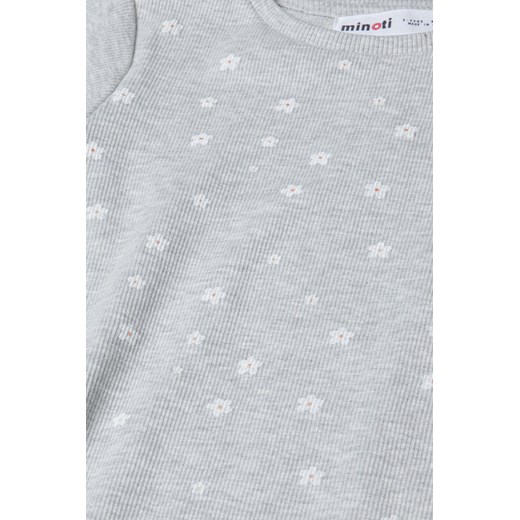 Prążkowana bluzka dla dziewczynki- szara Minoti 104/110 5.10.15