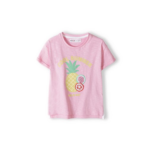 Różowa bluzka niemowlęca bawełniana- Cool sumer Minoti 80/86 5.10.15