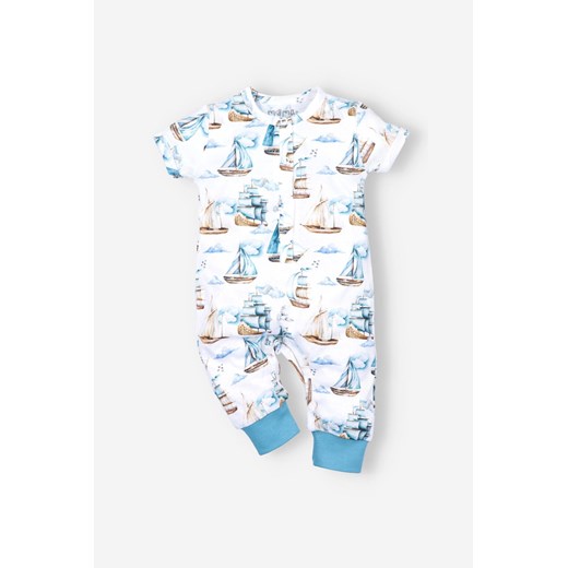 Rampers niemowlęcy z bawełny organicznej dla chłopca ze sklepu 5.10.15 w kategorii Pajacyki - zdjęcie 169725199