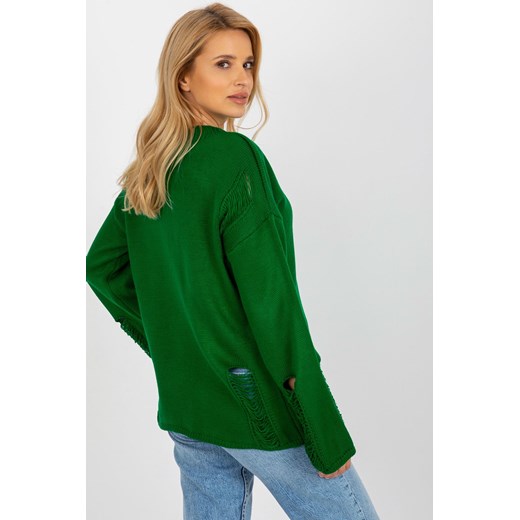 Zielony
damski sweter oversize z dziurami Badu one size 5.10.15 okazyjna cena