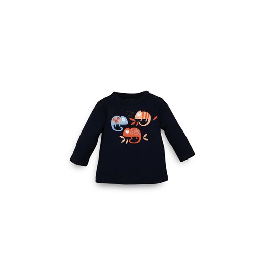 Bluzka niemowlęca z bawełny organicznej dla chłopca czarna 5H43A8 ze sklepu 5.10.15 w kategorii Kaftaniki i bluzki - zdjęcie 169725469