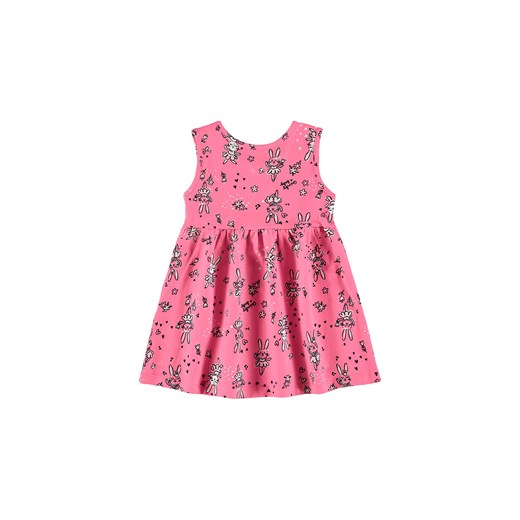 Różowa sukienka niemowlęca w króliczki Quimby 86 5.10.15