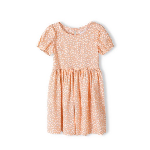 Różowa sukienka letnia z wiskozy w kwiatki ze sklepu 5.10.15 w kategorii Sukienki niemowlęce - zdjęcie 169726075