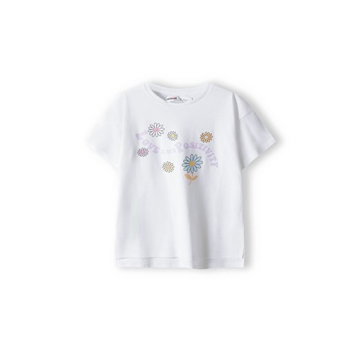 Komplet dla dziewczynki- t-shirt i krótkie legginsy w kwiatki Minoti 140/146 promocyjna cena 5.10.15