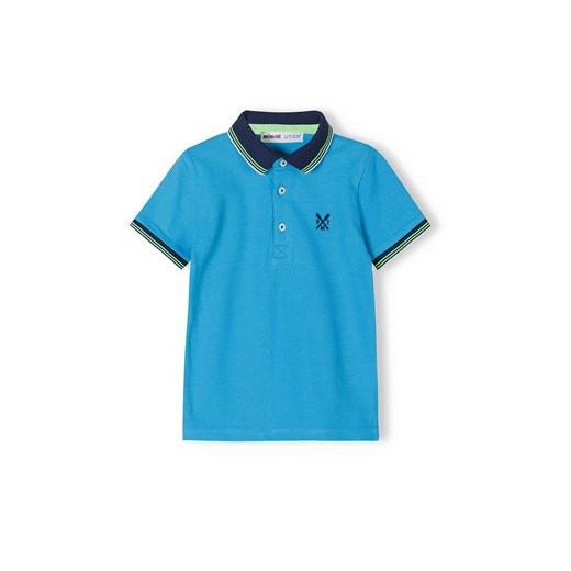 Niebieska bluzka polo z krótkim rękawem dla chłopca ze sklepu 5.10.15 w kategorii T-shirty chłopięce - zdjęcie 169726315